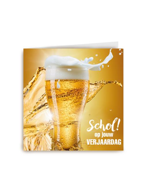 schol op jouw verjaardag met een pintje