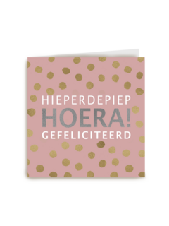 monmon kaart hieperdepiep hoera en van harte gefeliciteerd