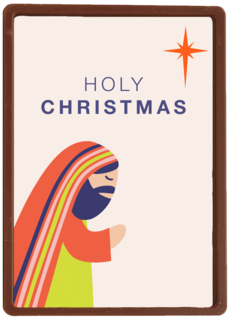 Religieuze kerstkaart bidden