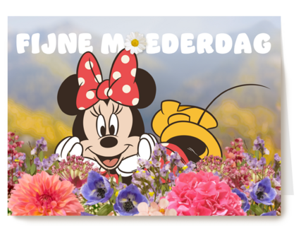 Moederdag kaart Minnie Mouse