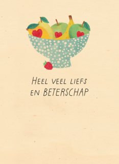Beterschapskaart fruitschaal