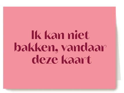 Ik kan niet bakken