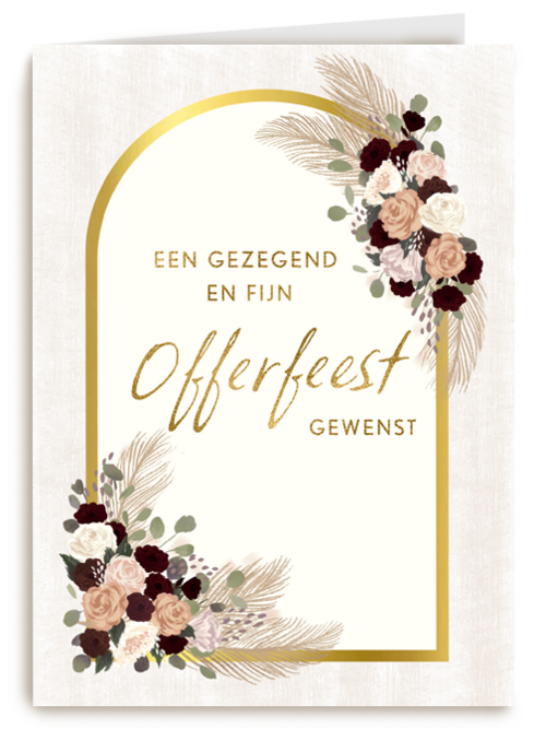offerfeest kaart bloemen