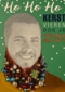 baard met kerstballen