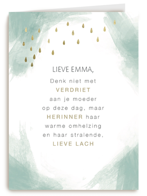 herinner je moeders warme omhelzing kaart