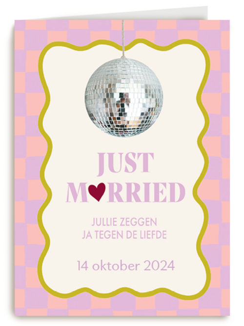 Just Married jullie zeggen ja tegen de liefde