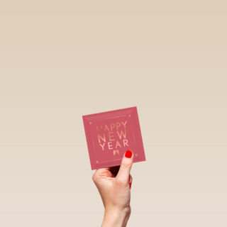 nieuwjaarskaart hip gouden letters happy new year