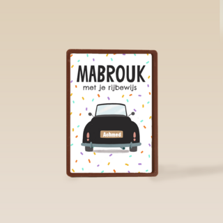 Gefeliciteerd rijbewijs arabisch