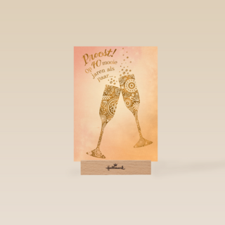 Huwelijkskaart 40 jaar getrouwd Proost