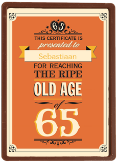 leeftijd vijfenzestig old age