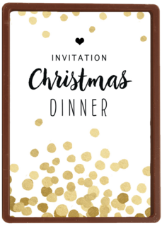 Kerstkaart invitation christmas dinner