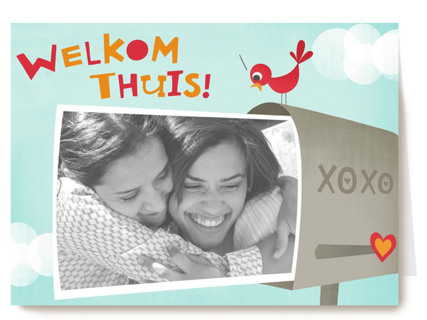 fotokaart welkom thuis xoxo