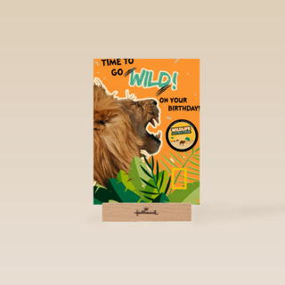 verjaardag kaart time to go wild