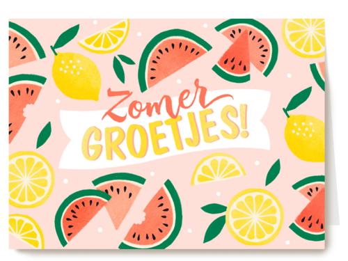 zomer kaart hip zomer groetjes