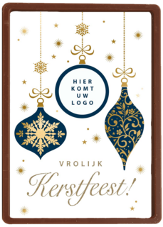 zakelijke kerstkaart met kerstballen