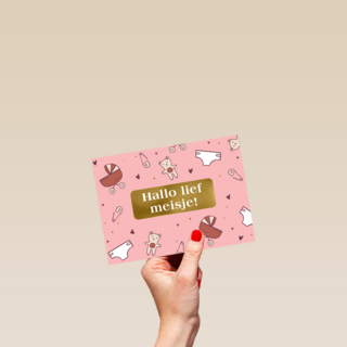 Geboorte felicitatie dochter hallo lief meisje