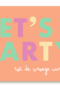 Nieuwjaar kaart lets party tot de vroege uurtjes