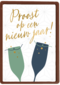 nieuwjaarskaart zakelijk proost op een nieuw jaar