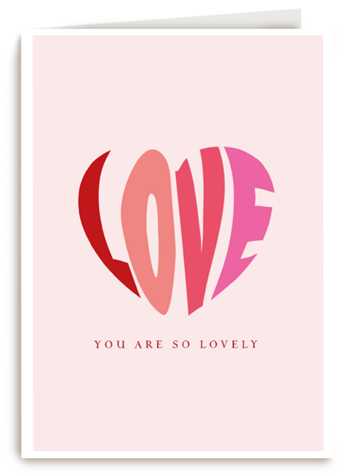 Valentijnskaart Love you are so lovely