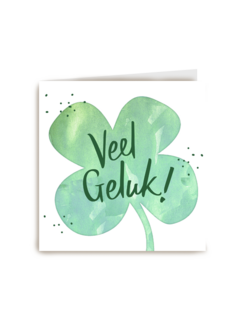 veel geluk met dit klavertje vier
