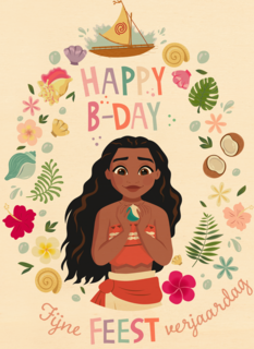 Disney Vaiana Happy Bday