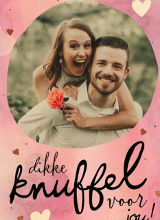 valentijnskaart foto dikke knuffel voor jou