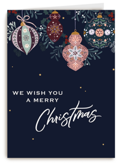 Kerstornamenten Wish you merry xmas