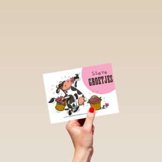 lente grappig koe lieve groetjes