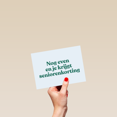 verjaardag kaart andc grappig nog even en je krijgt seniorenkorting