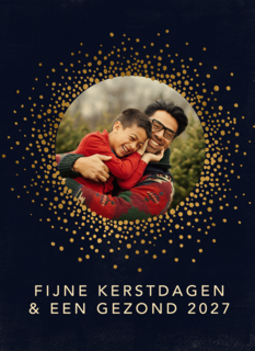 Nieuwjaar 2027 Fijne kerstdagen fotokaart