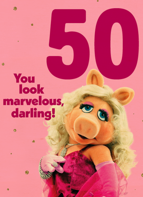 Miss piggy verjaardagskaart you look marvelous