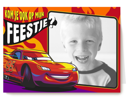 fotokaart cars kom je ook op mijn feestje