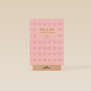 Mrs Mrs congratulations hearts