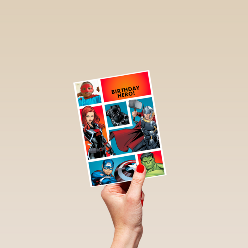 Avengers fotokaart Birthday Hero