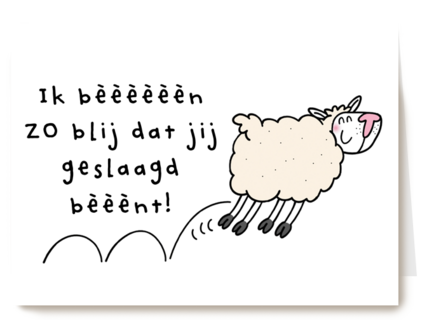 geslaagd kaart ik beeeeen zo blij dat jij geslaagd bent