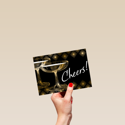 verjaardag kaart vrouw cheers