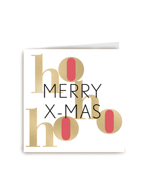 kerstkaart hip merry xmas hohoho