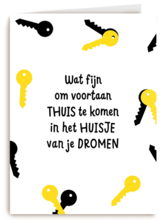 verhuisd kaart huisje van je dromen