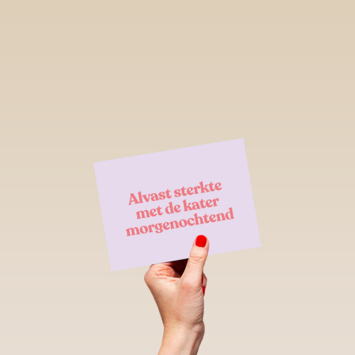 verjaardag kaart vrouw alvast sterkte met de kater