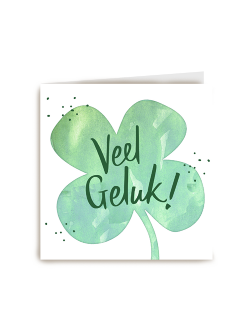 veel geluk met dit klavertje vier