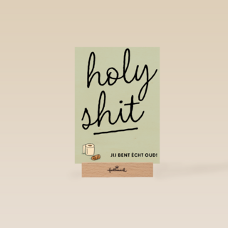 Verjaardagskaart man vrouw grappig holy shit