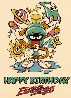 happy birthday earthlings met Marvin the martian