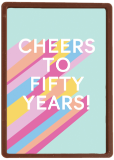 Verjaardagskaart vrouw cheers to fifty years 50