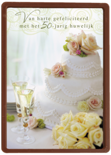 bruidstaart voor gouden huwelijk