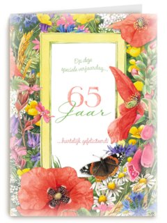 vijfenzestig jaar met bloemen