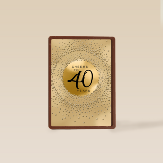 Verjaardagskaart leeftijden 40 Cheers to forty years goud