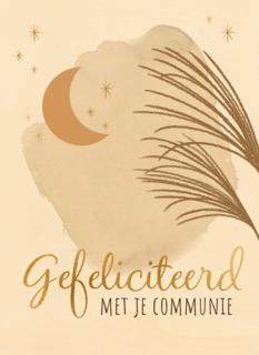Gefeliciteerd met je communie maan