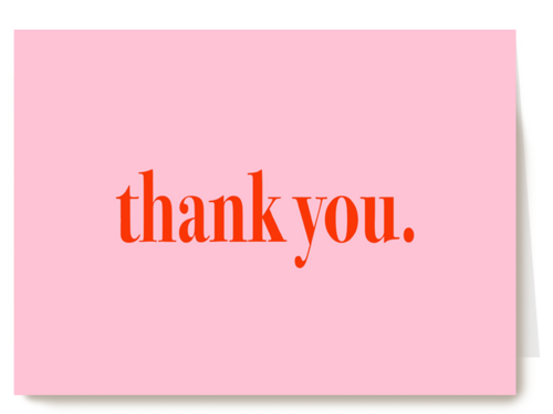 bedanktkaart thank you roze