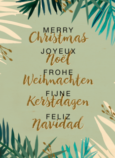 kerstpalmen met glitter