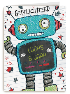 hoera gefeliciteerd robot
